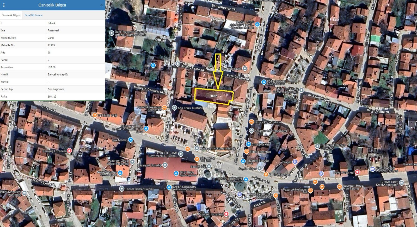 ÇARŞININ GÖBEĞİNDE SATILIK  533 M2 MÜSTAKİL ARSA - 1. görsel