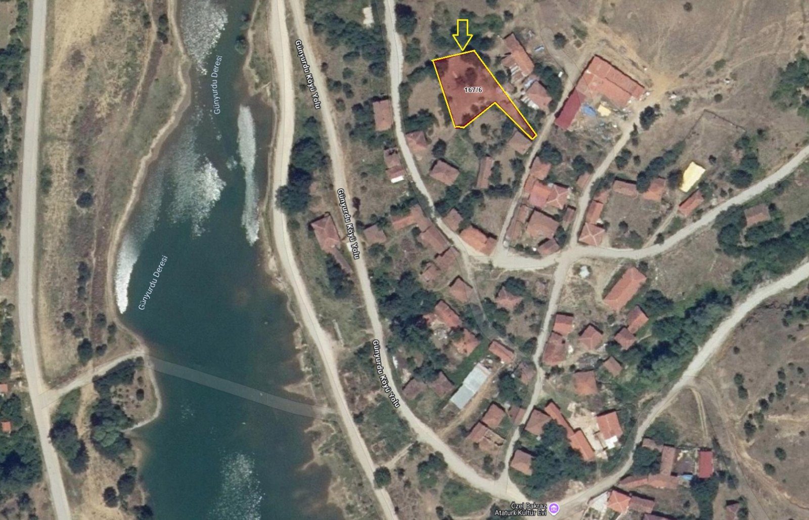 BİLECİK PAZARYERİ GÜNYURDU KÖYÜ’NDE BARAJ MANZARALI 837 M² SATILIK ARSA! - 1. görsel