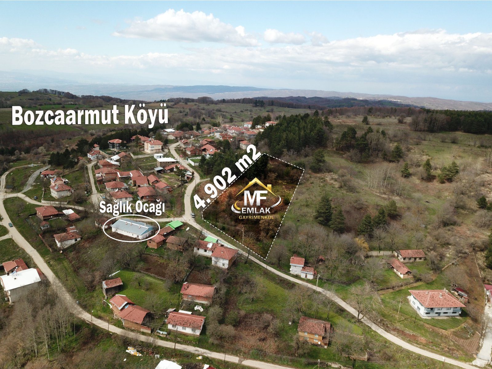 BİLECİK PAZARYERİ BOZCAARMUT KÖYÜNDE DOĞANIN İÇİNDE SATILK ARSA - 6. görsel